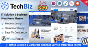 Techbiz – WordPress-Template für IT-Lösungen und Unternehmensdienstleistungen