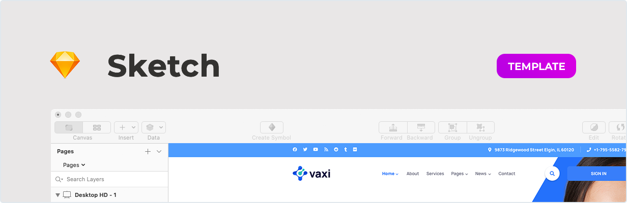 Vaxi – COVID-Impfvorlage für Sketch