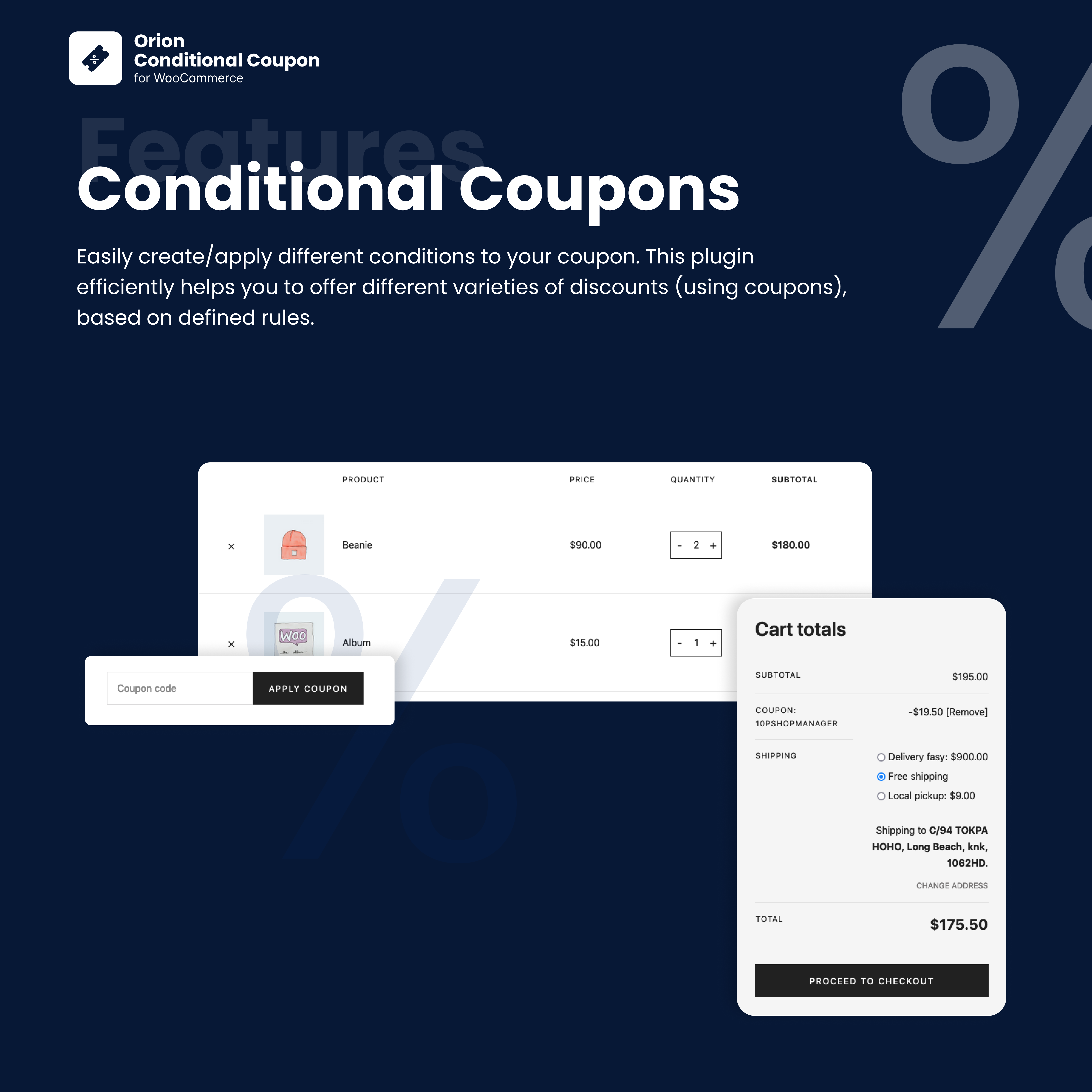 Bedingter Orion-Gutschein für Woocommerce - 1