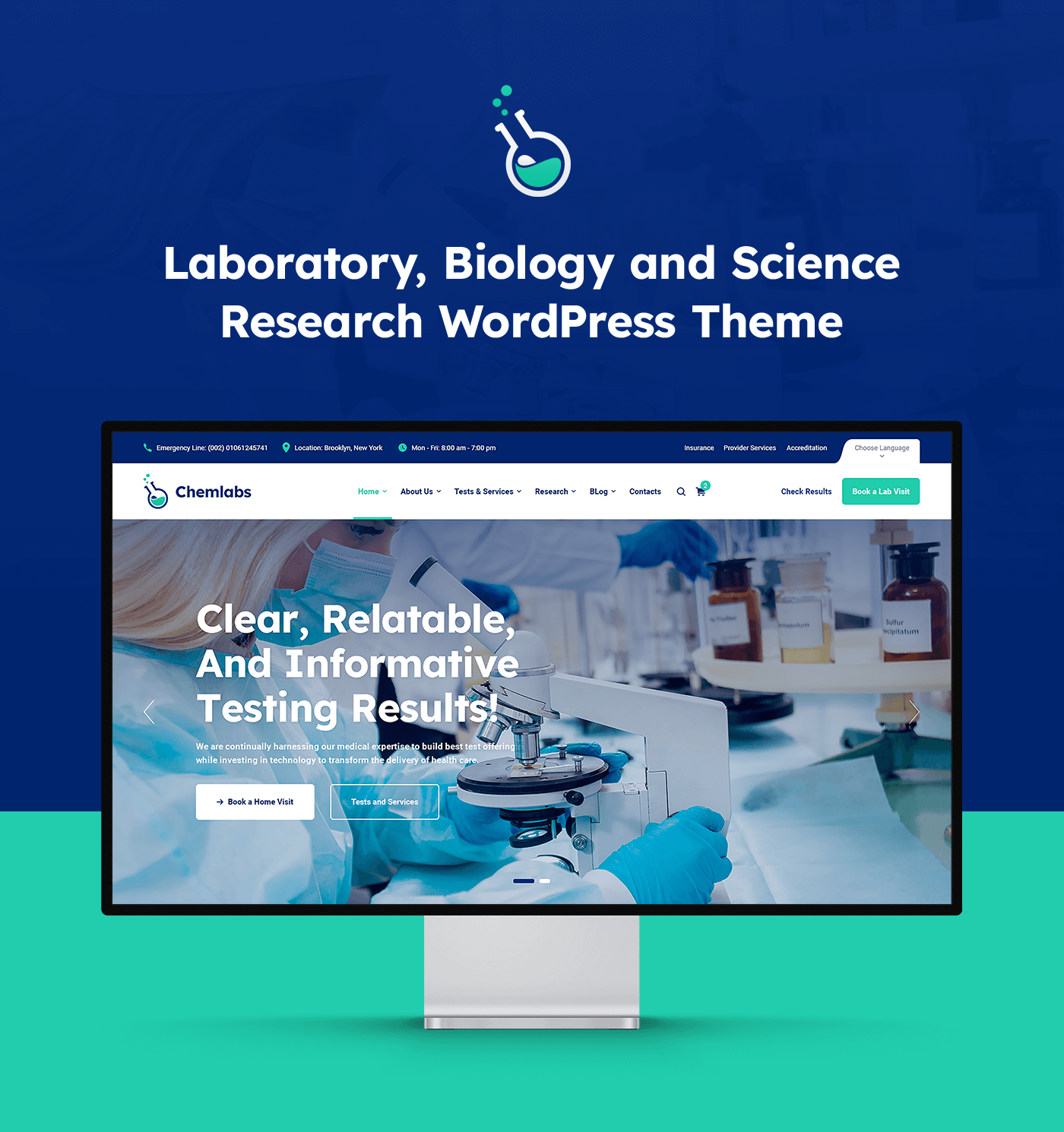 Chemlabs - WordPress-Theme für Labor- und Wissenschaftsforschung - 4