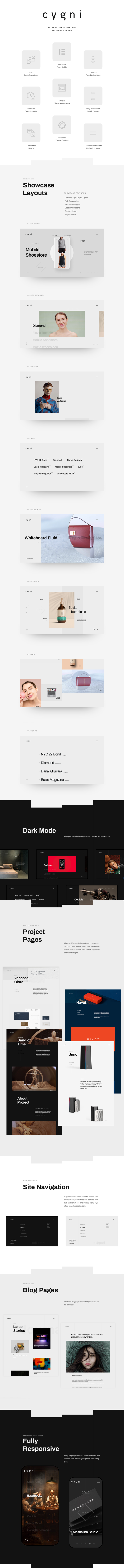 Cygni - Interaktives Portfolio-Showcase-Thema - 1