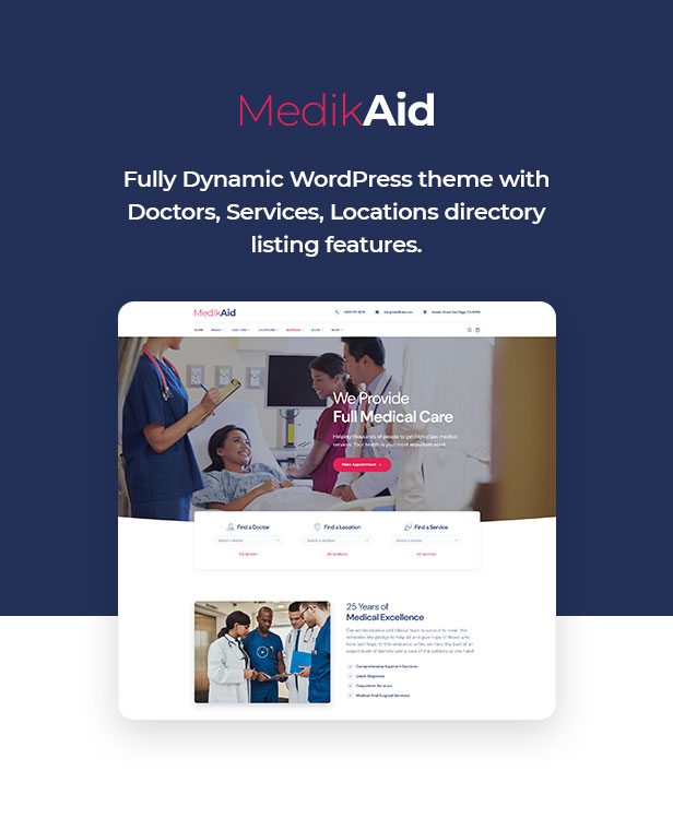 MedikAid |  WordPress-Thema für medizinische Versorgung