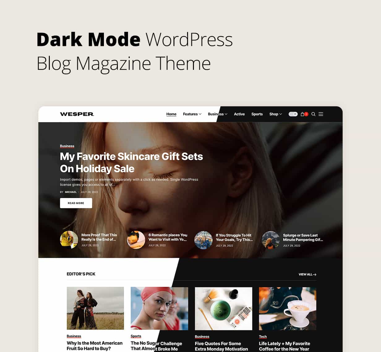 Wesper - WordPress-Theme für Blogs & Magazine - 1