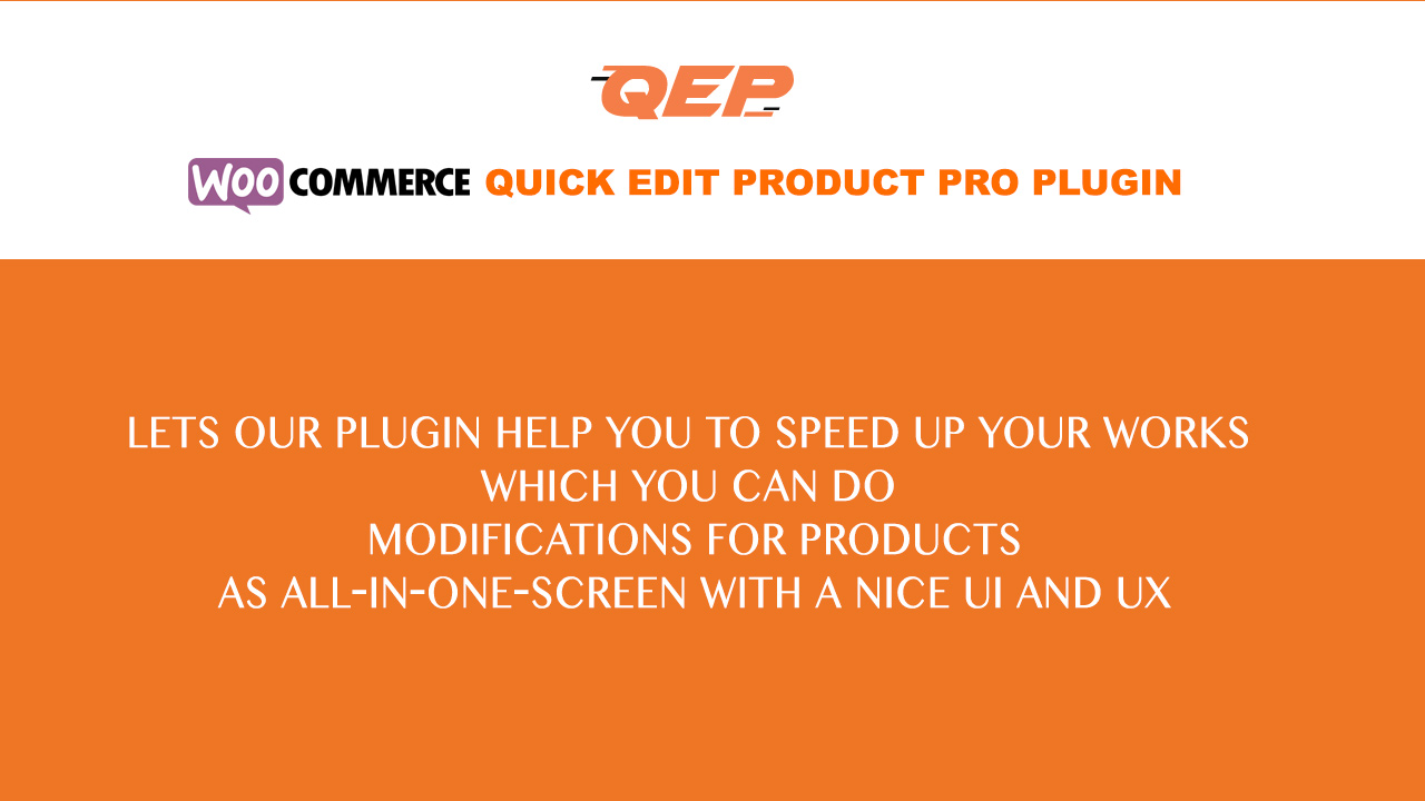 WooCommerce Quick Edit Product Pro-Plugin