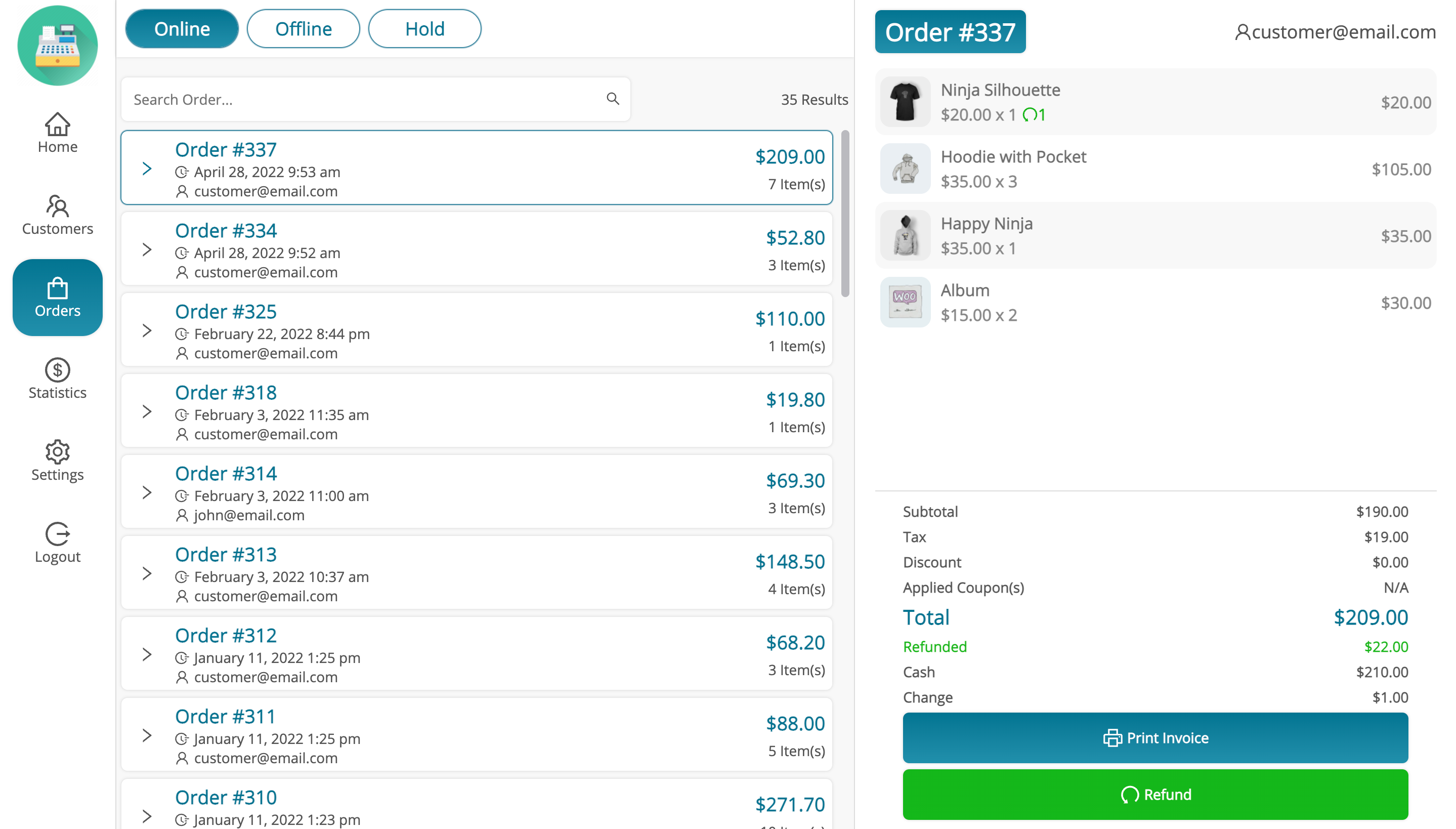 MultiPOS - Point of Sale for WCFM Marketplace POS Orders Menu