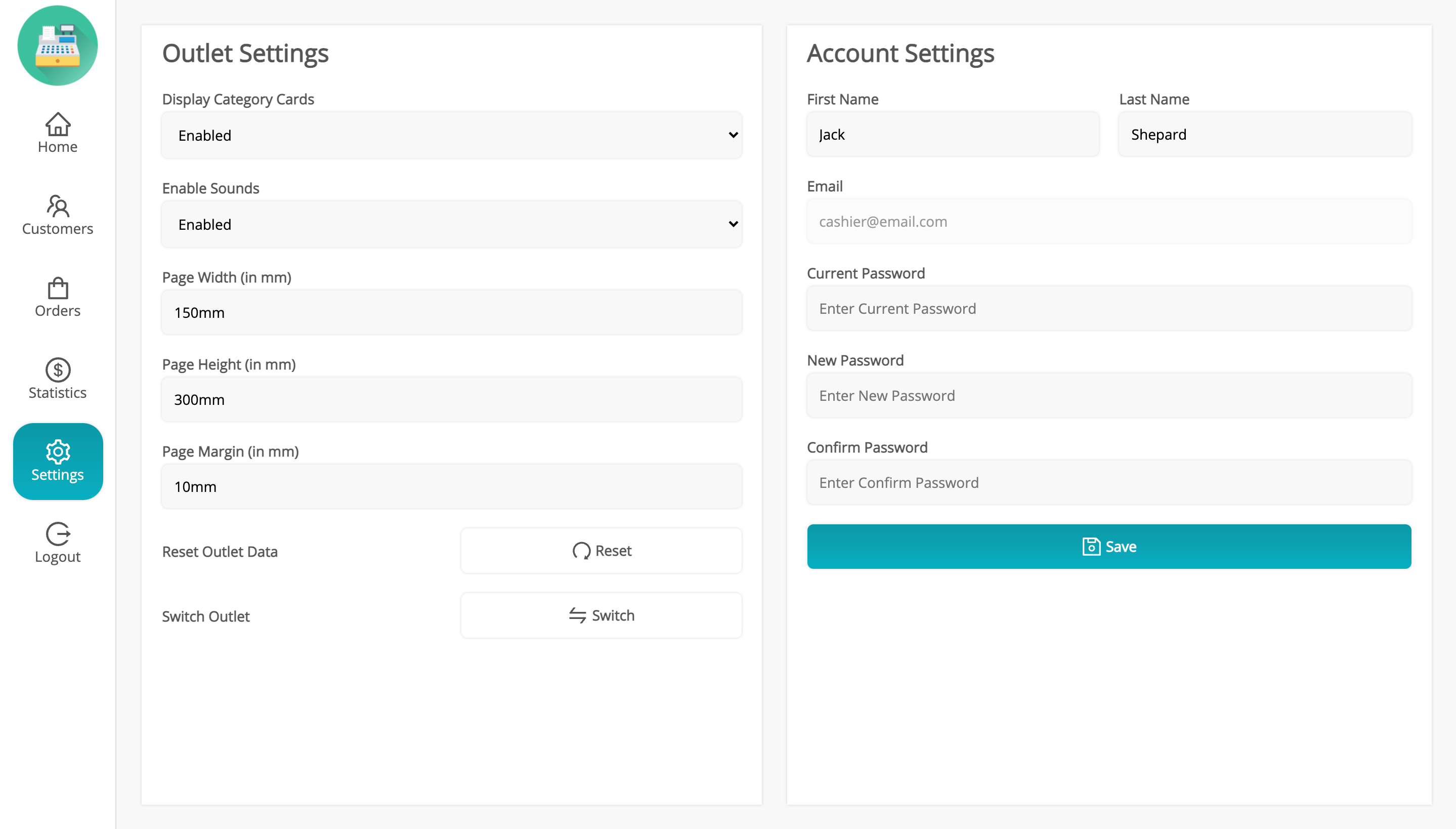 MultiPOS - Point of Sale for WCFM Marketplace POS Settings Menu