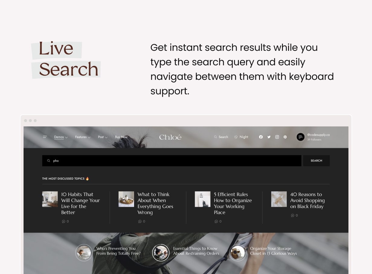 Chloé - Personal Lifestyle WordPress Blog Theme - 12