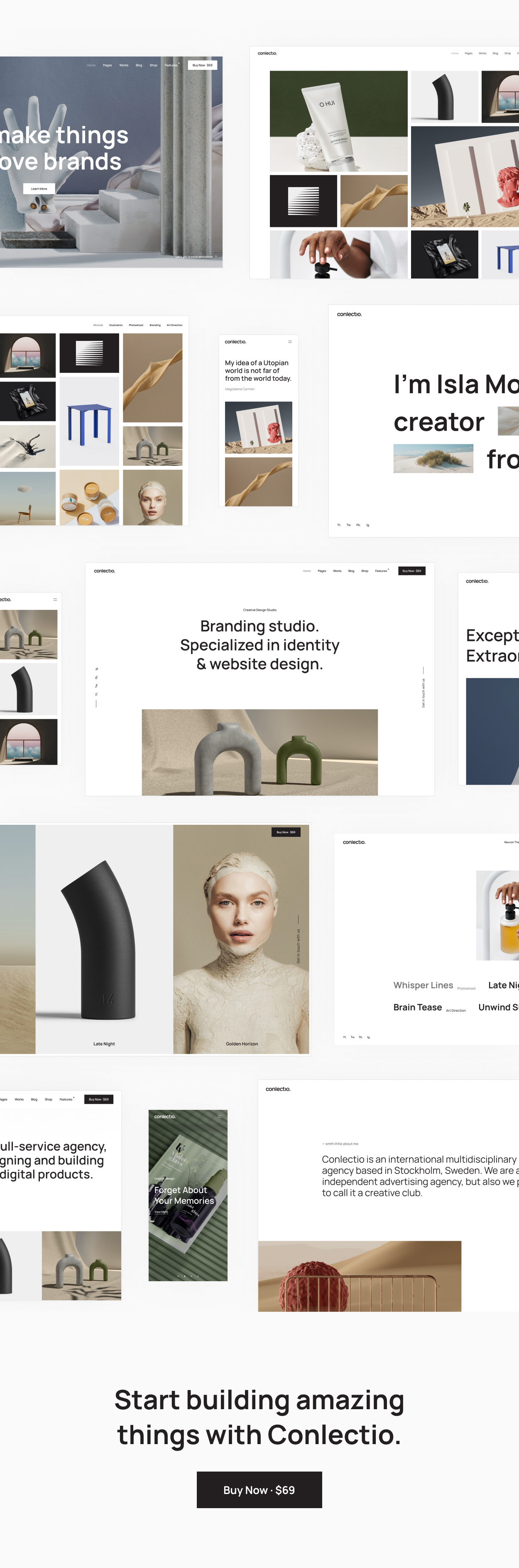 Conlectio – A Creative Mimimal Portfolio & Agency Theme