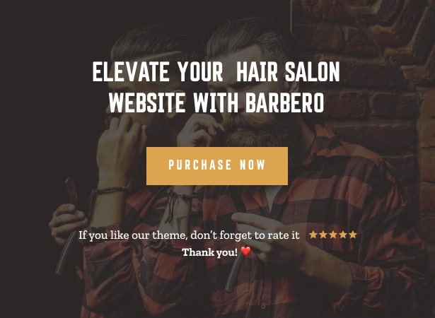 Barbero - Bestes WordPress-Theme für Friseursalons und Friseursalons