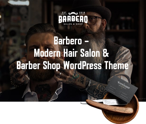 Barbero - Bestes WordPress-Theme für Friseursalons und Friseursalons