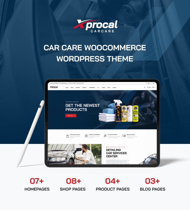 Xprocal - Bestes Autopflege-WooCommerce-Thema