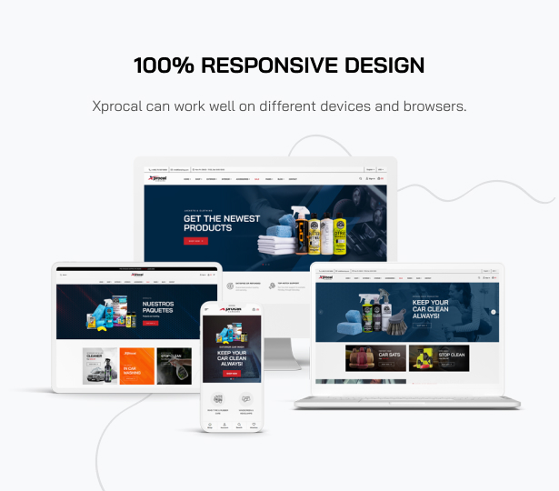 Xprocal - Autopflege-WooCommerce-Theme - Responsives Design
