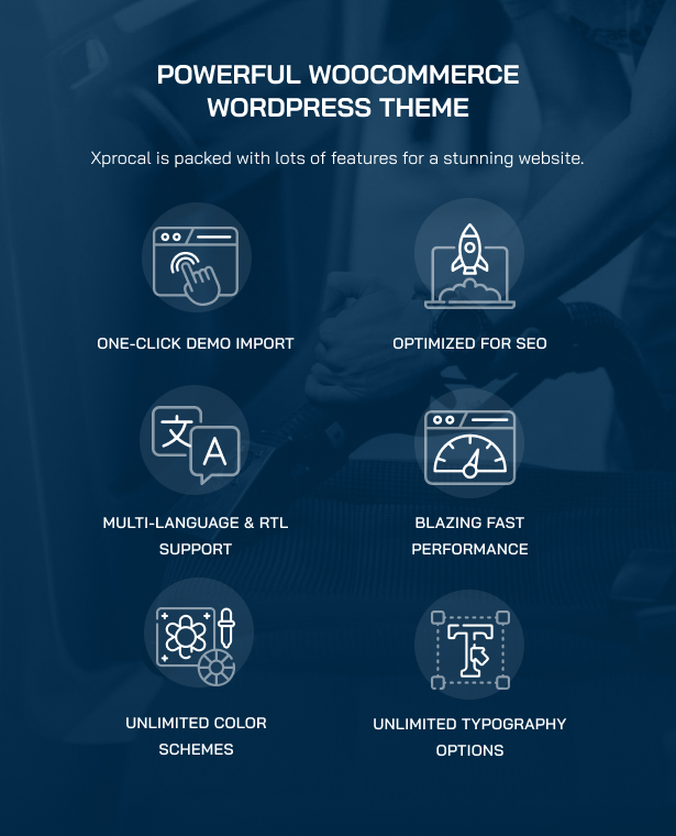 Xprocal - Car Care WooCommerce Theme - Kernfunktionen des Themes