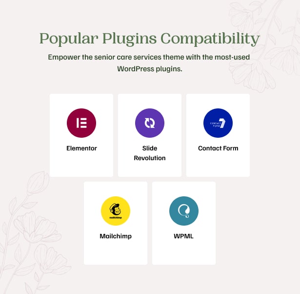 Onilife - Senior Living WordPress Theme - Plugin-Kompatibilität