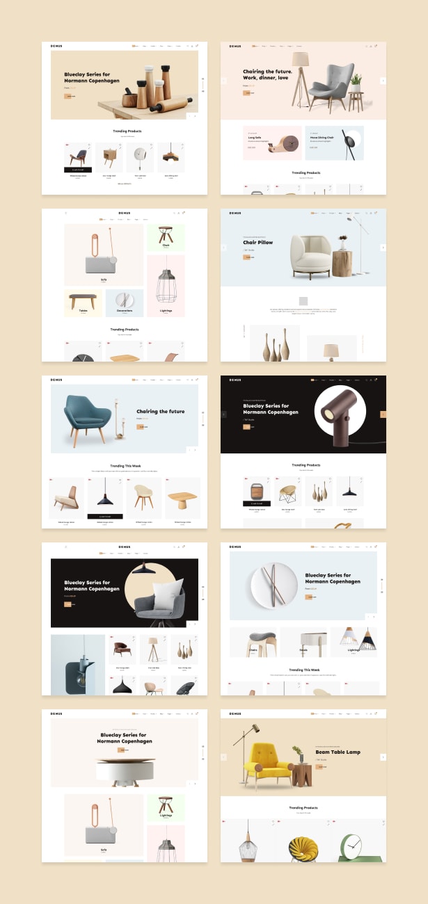 Demus - WooCommerce-Design für Möbel