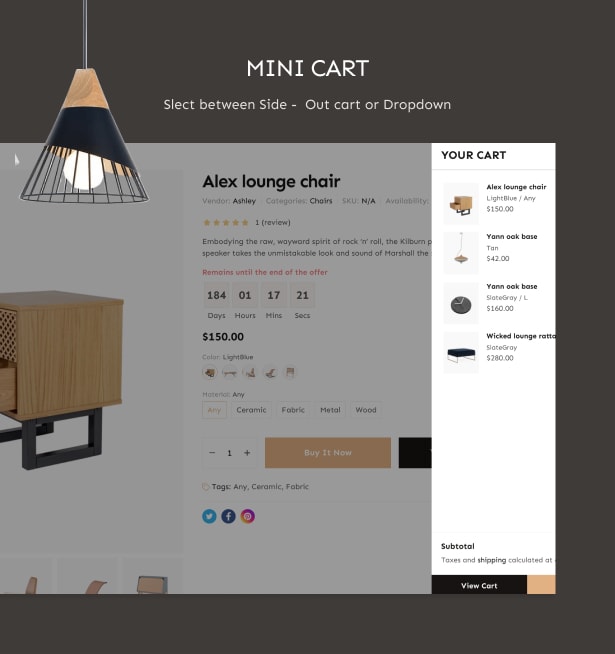 Demus - WooCommerce-Design für Möbel