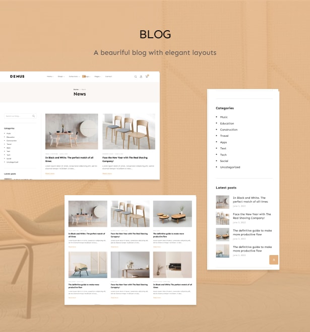 Demus - WooCommerce-Design für Möbel