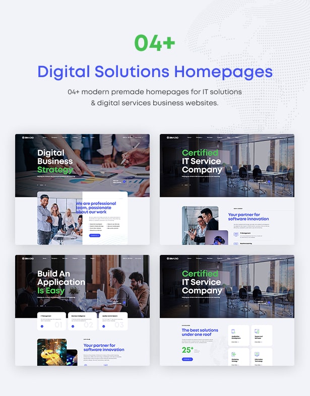 Binario - Digital Solutions WordPress Theme Homepage-Demos