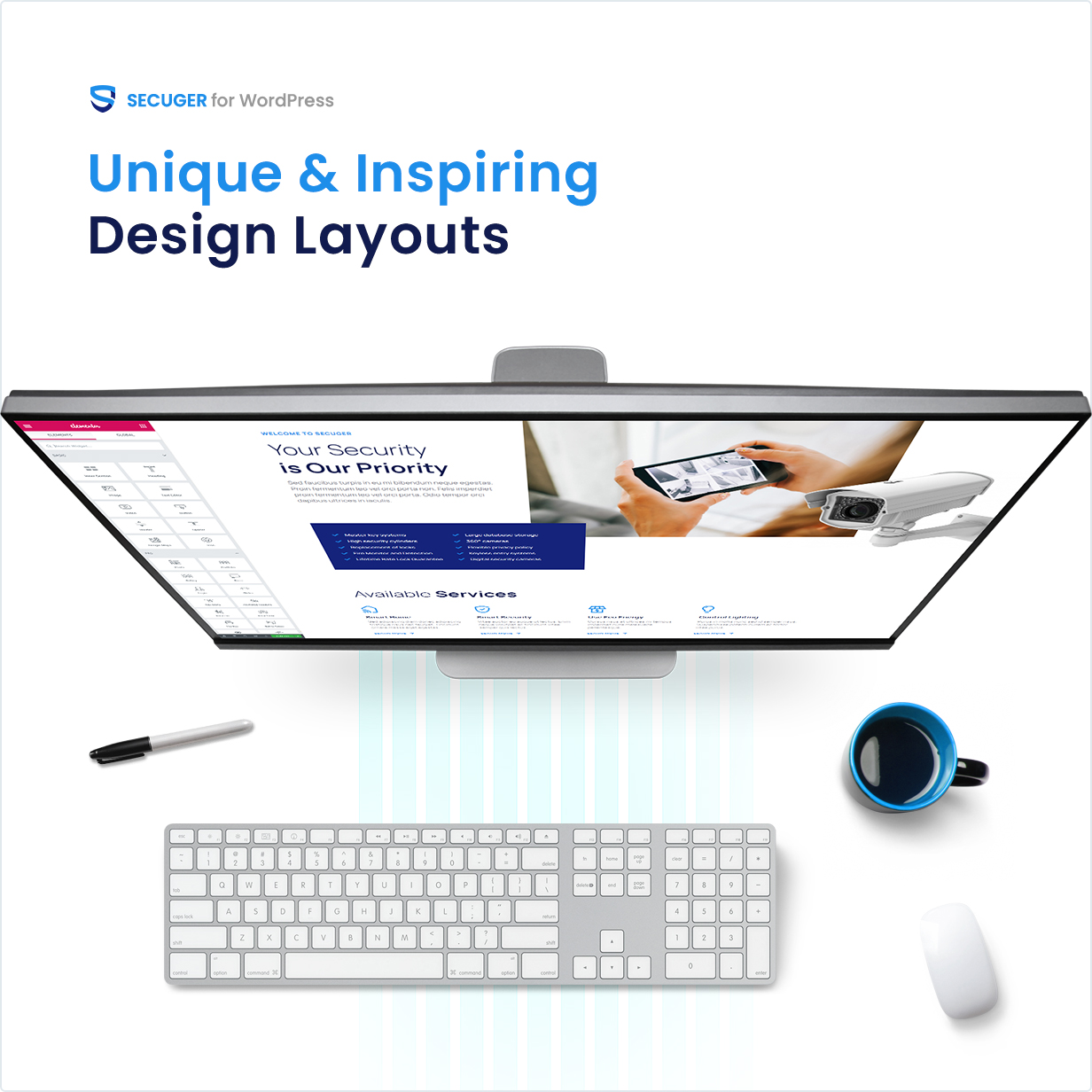 Einzigartige und inspirierende Design-Layouts