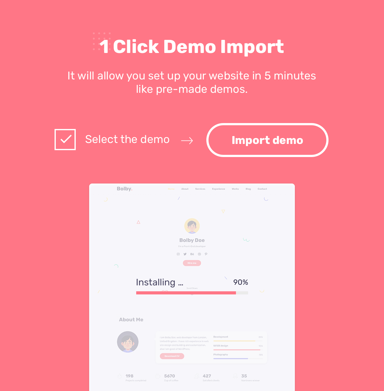 Bolby - Portfolio/Lebenslauf/Lebenslauf WordPress Theme - 4