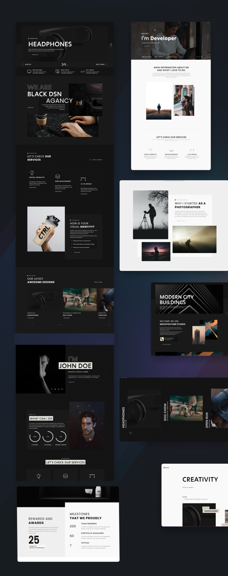 Blackdsn – Kreatives Ajax-Portfolio-WordPress-Thema