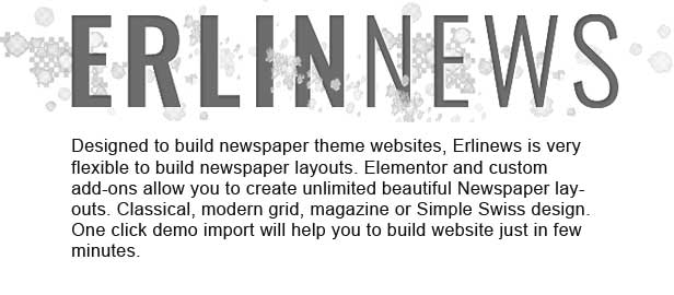 Erlinews – Modernes und klassisches Zeitungsthema - 1