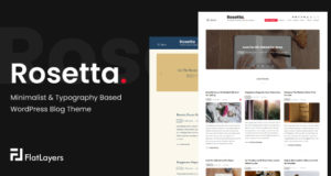 Rosetta – Minimalistisches und typografiebasiertes WordPress-Blog-Thema