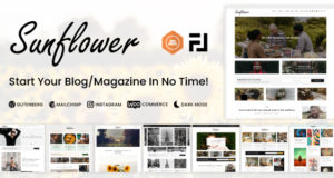 Sunflower – Modernes, leichtes und vielseitiges WordPress-Blog-Template