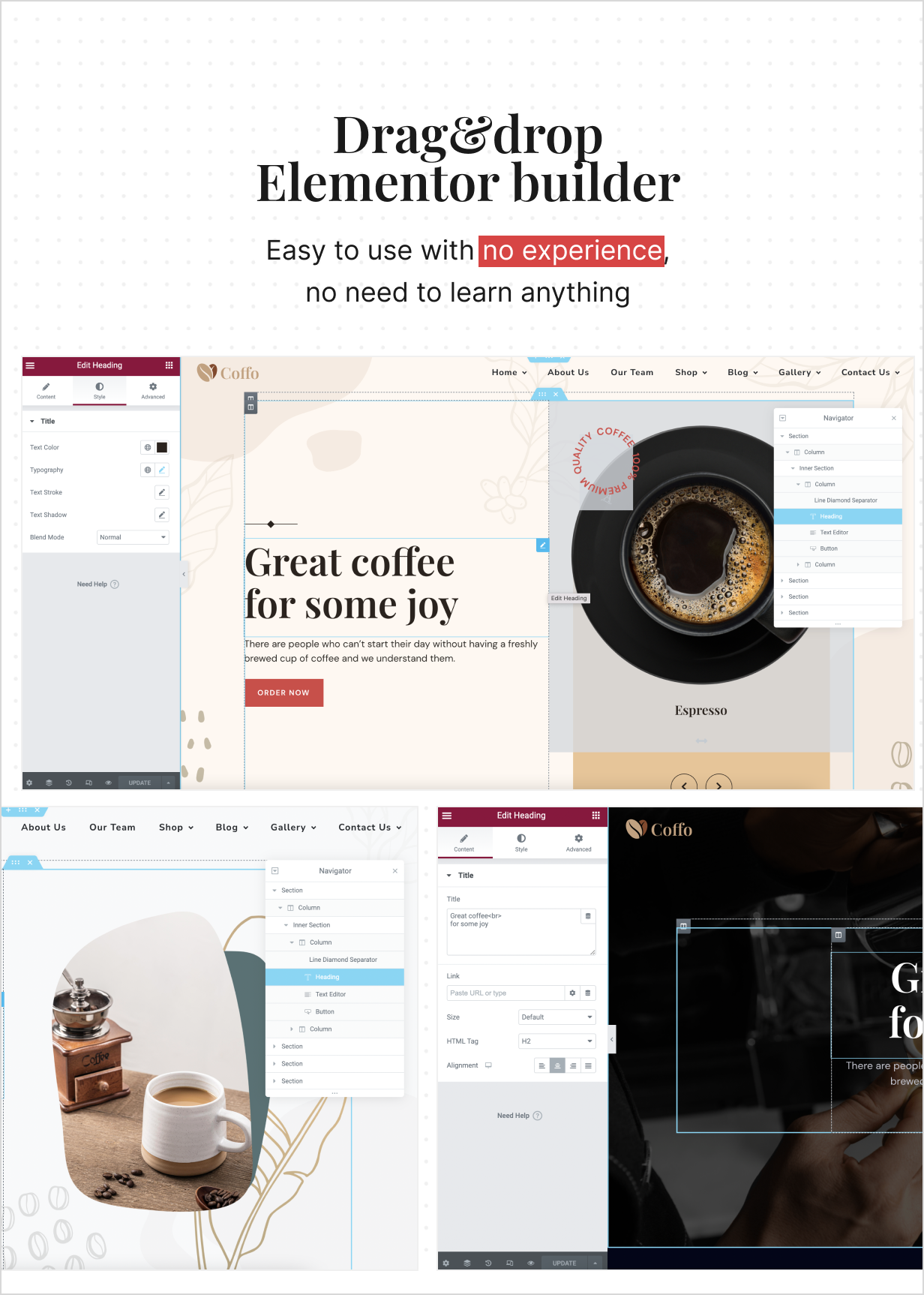 Coffo - WordPress-Thema für Cafés und Cafés.