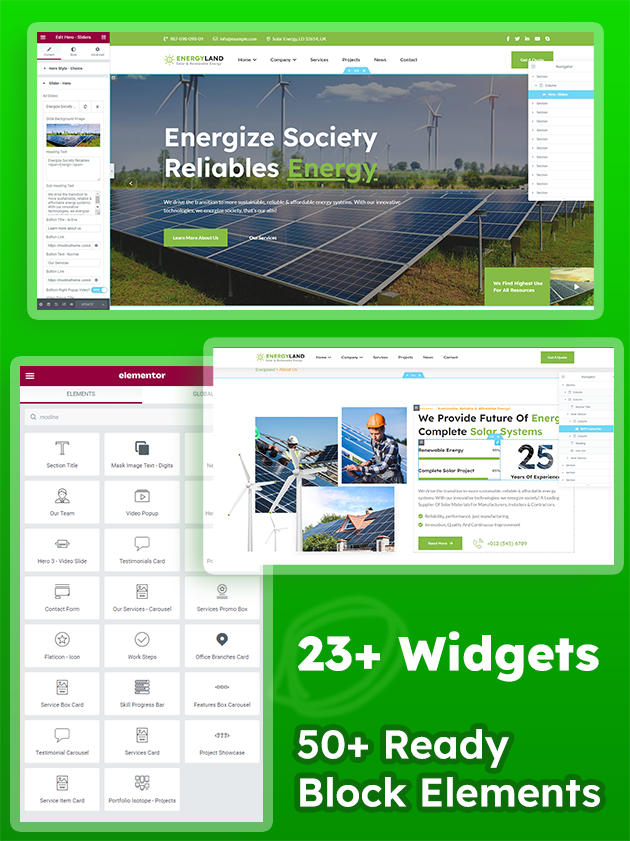 Energyland – WordPress-Theme für Solarenergie und erneuerbare Energien – 4