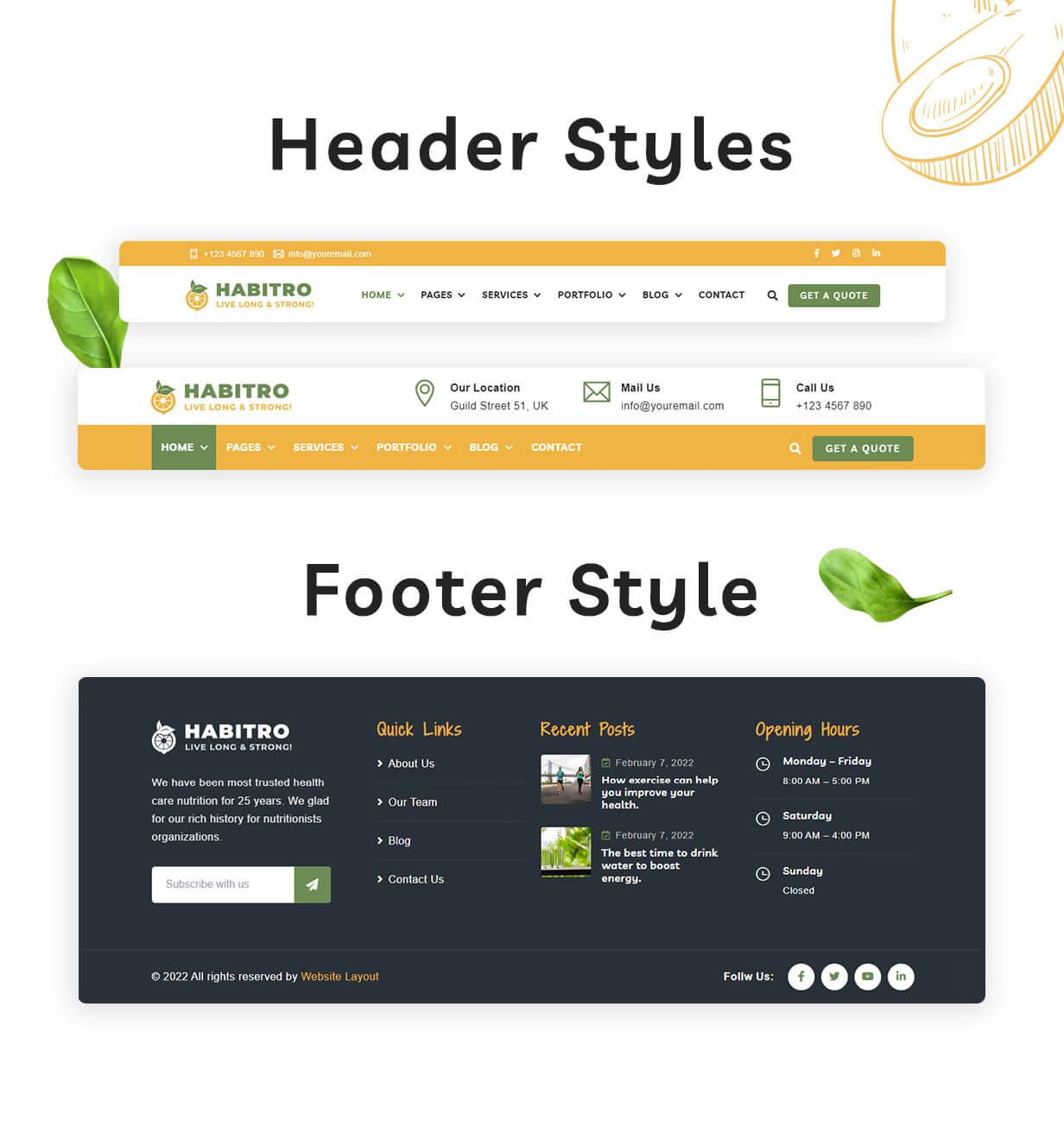 Ernährung Gesundheit und Ernährung WordPress Theme