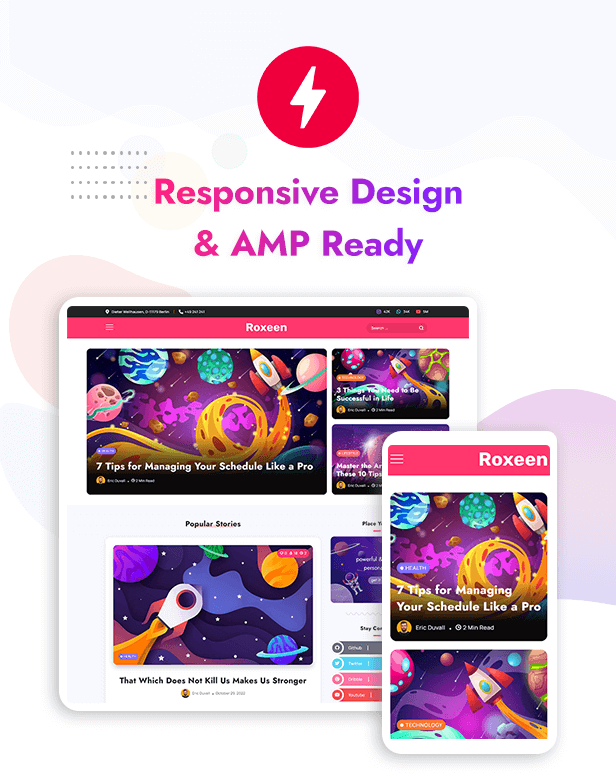 Roxeen |  Persönliches, leichtes WordPress-Theme
