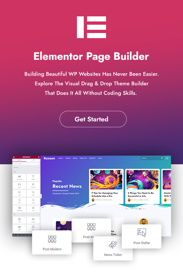 Roxeen |  Persönliches, leichtes WordPress-Theme