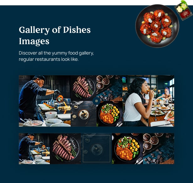 Galerie Gerichte Bilder Delicioz Restaurant WordPress Theme