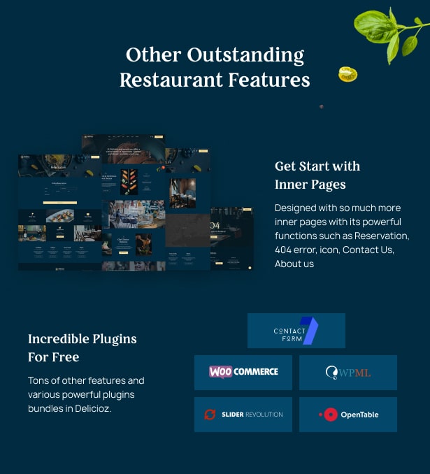 Delicioz Restaurant WordPress-Theme