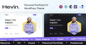 Hevin – Persönliches Portfolio/Lebenslauf WordPress Layout