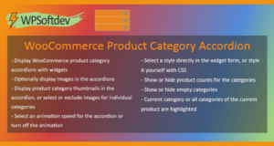 WPSoftdev WooCommerce Produktkategorie Akkordeon