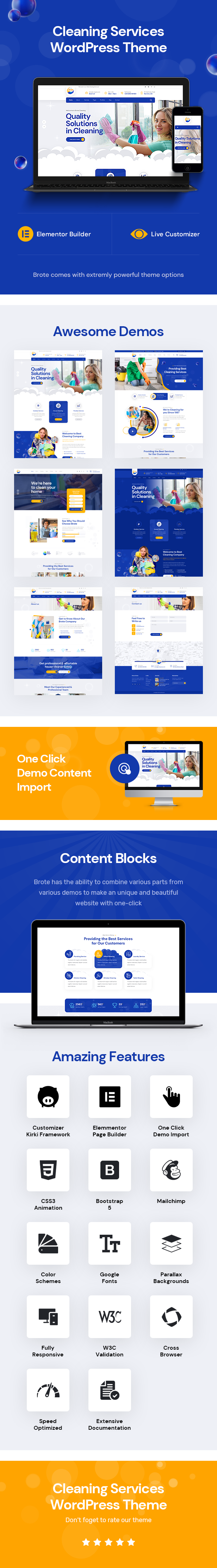 Brote - Reinigungsdienste WordPress Theme - 1