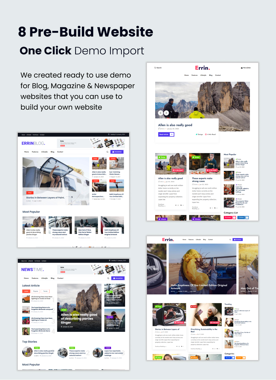 Errin Persönliches Blog-WordPress-Theme