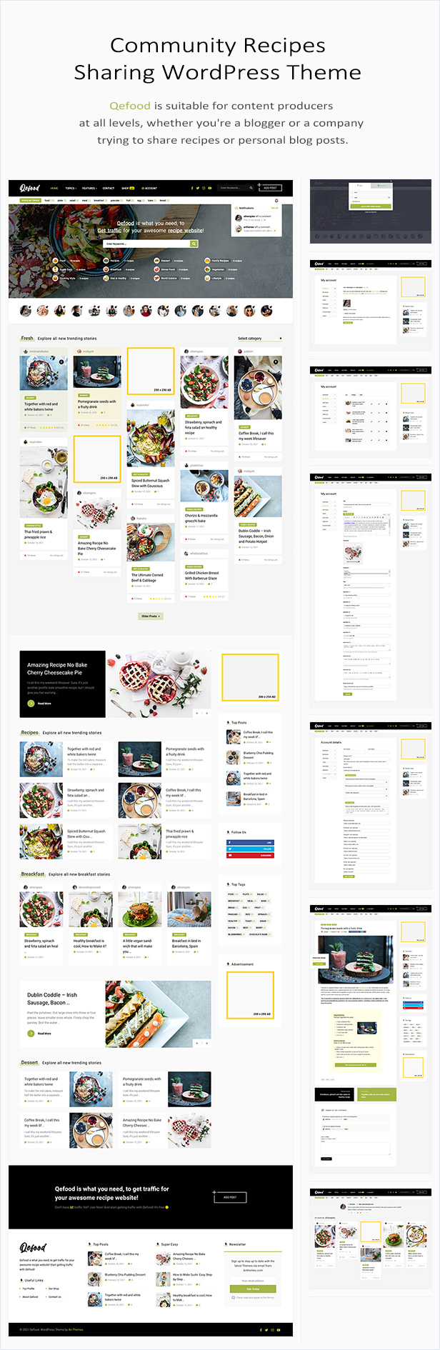 Qefood - WordPress-Thema für Community-Sharing - 2