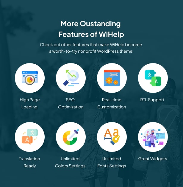 WiHelp - WordPress-Designfunktionen für gemeinnützige Organisationen