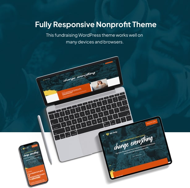 WiHelp – Nonprofit Charity WordPress Theme Responsive