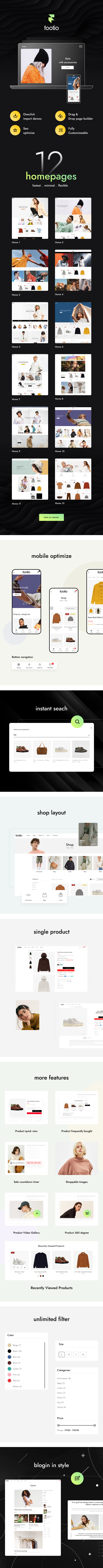 Footio – WooCommerce-Design für Modegeschäfte - 1