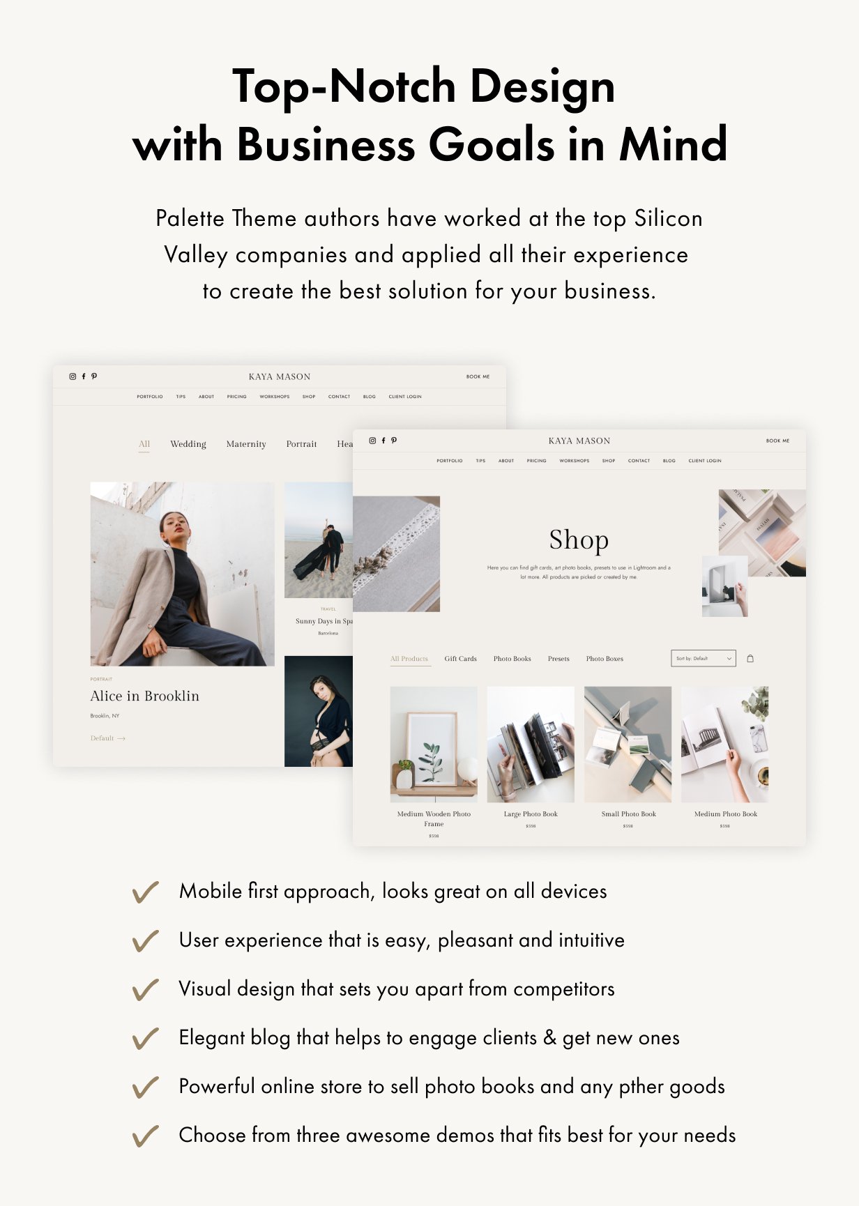 Palette WordPress Theme Präsentationsbild
