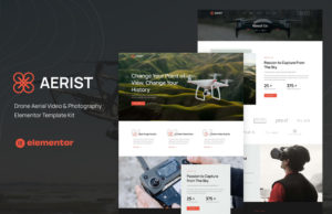 Aerist – Drohnen-Luftbild-Video- und Fotografie-Elementor-Vorlagen-Kit