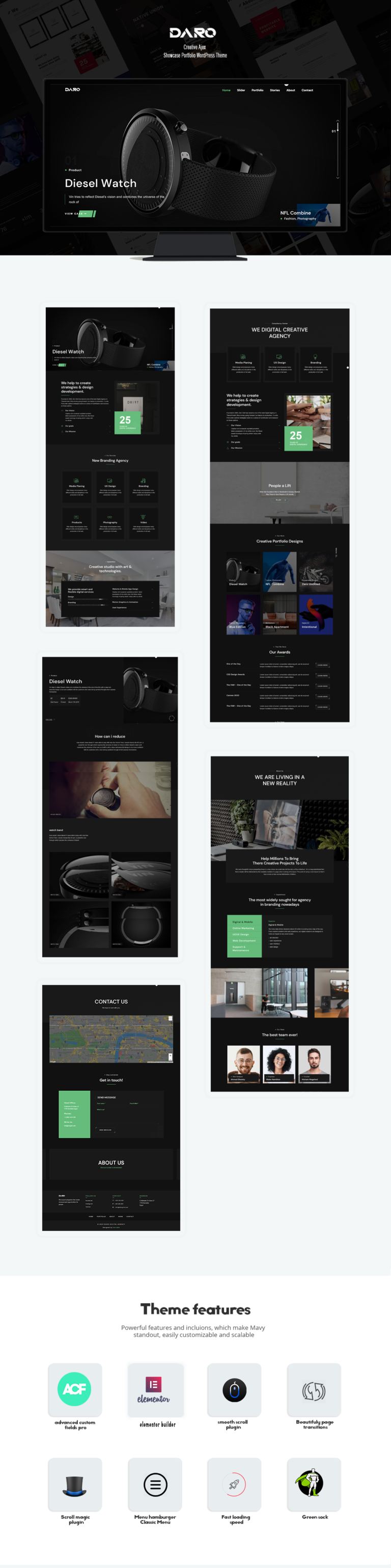 Daro – Ajax-Portfolio-WordPress-Vorlage
