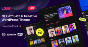 Ethrik – Creative & NFT Affiliate WordPress Template