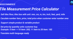 Fliesenmesspreisrechner für WooCommerce