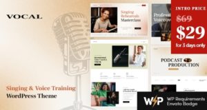 Gesang – Gesangs- und Sprachkünstler WordPress Template