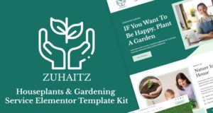 Zuhaitz – Zimmerpflanzen & Gartenservice Elementor Template Kit